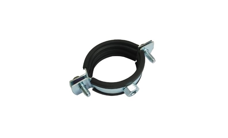 S-Хомут 1 1/2" (48-53мм) гайка М8/М10 цинк